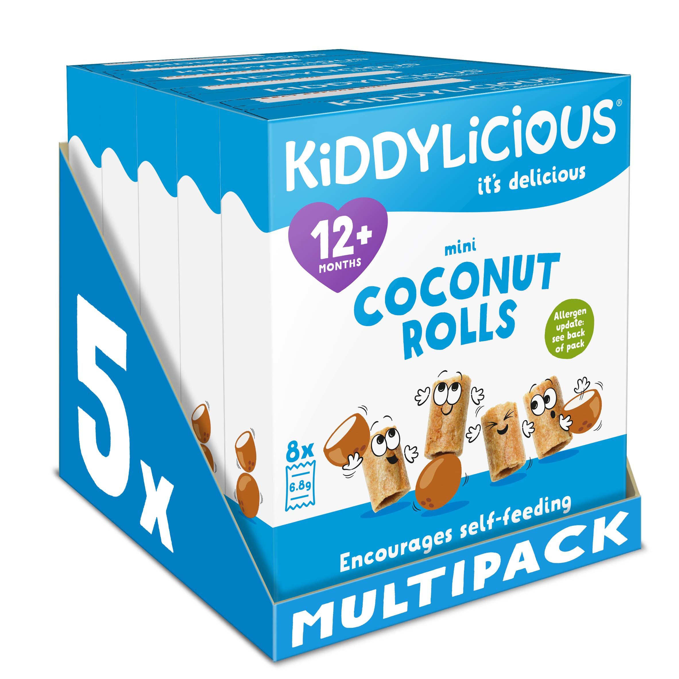 Kiddylicious Coconut Rolls - Delicious Snacks for Kids - Suitable for 12+ Months