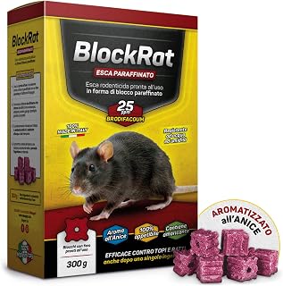 Poison for Mice and Rats, Professional Powerful Ratticide Bait, Novelty Anise Aroma, Indoor Outdoor Use Home, Pest Control Remedies Eliminate Rodents Strong Action BlockRat – 300 g