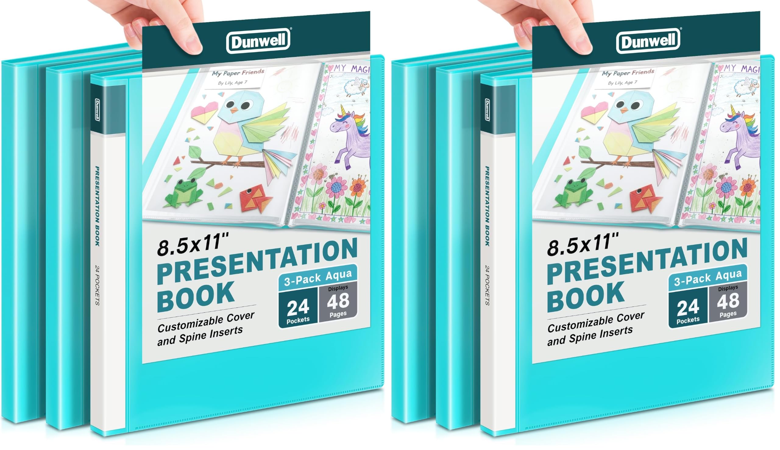 Dunwell Presentation Binder 24-Pocket, Displays 48 Pages, 8.5x11 Portfolio Binde