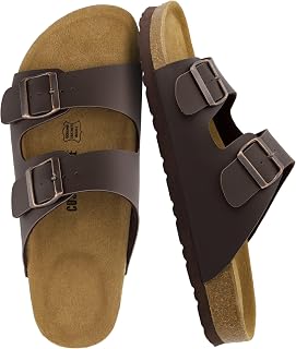 CUSHIONAIRE Men's Lane Cork Footbed Sandals + Comfort