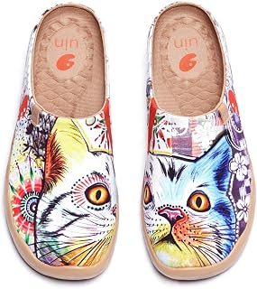 UIN Slipper Woman Travel Art Painted Shoes Wide Toe Casual Home Slip On Mules Malaga