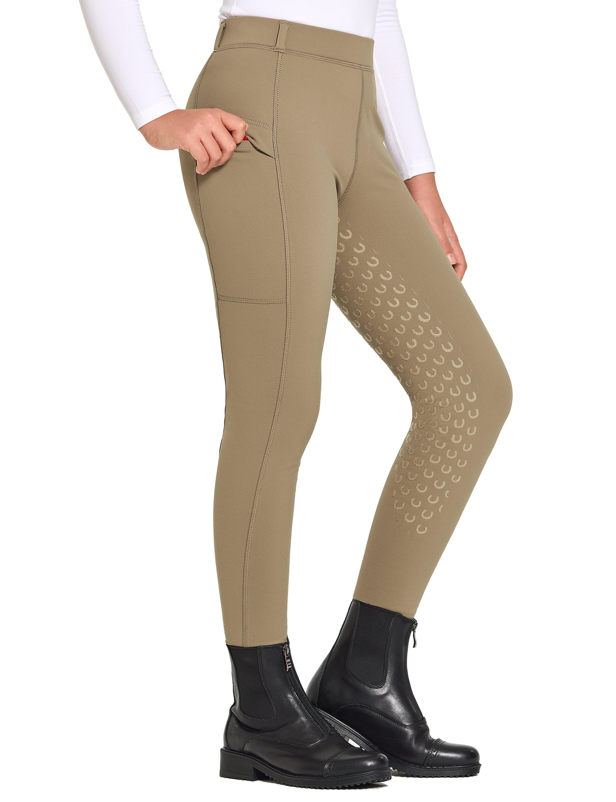 FitsT4 Sports Kids Winter Fleece Lined Riding Breeches Girls Riding Pants