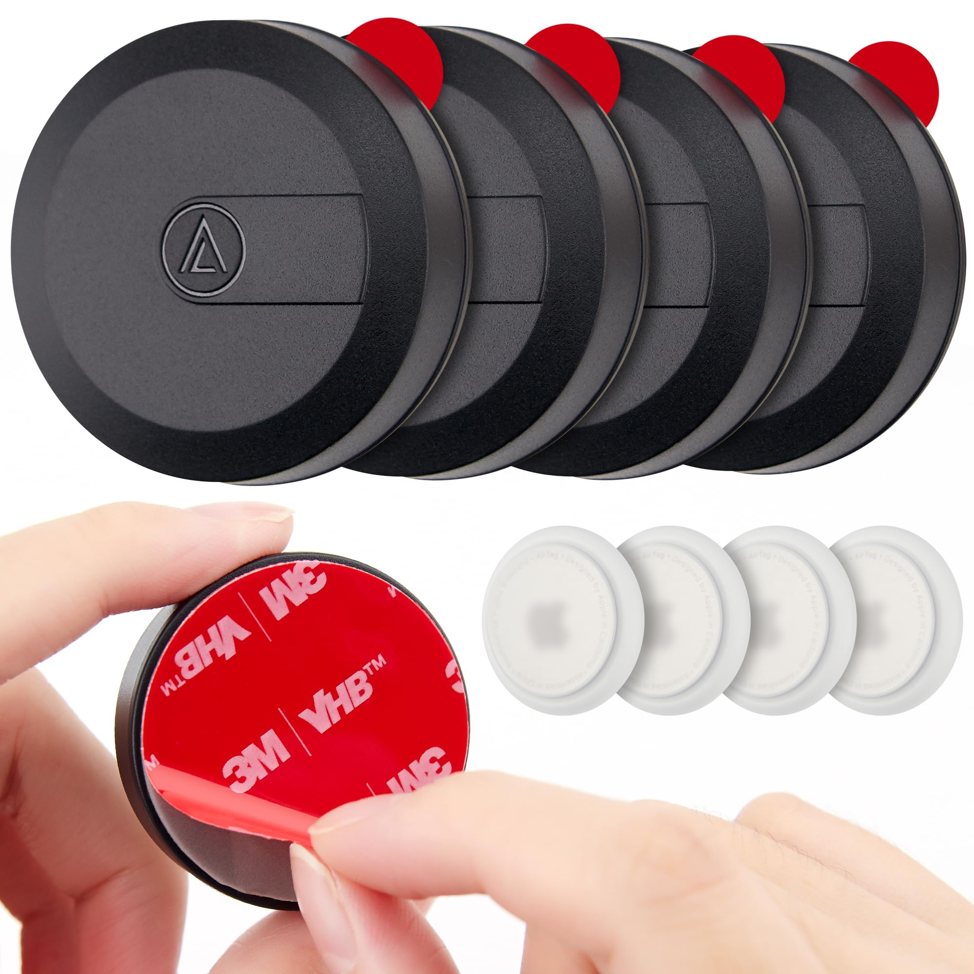 4Pack for IPX8 Waterproof AirTag Holder/Case with 3M Adhesive Sticker | Durable 