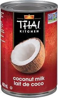 Thai Kitchen Coconut Milk, Unsweetened, 400 mL x 12 | Non-Dairy Milk Substitute, For Thai-Style Dishes, Smoothies, Soups, Curries, Desserts, Oatmeal & Coffee, Non GMO (Pack of 12)