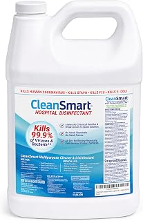 CleanSmart Hospital Disinfectant, Hypochlorous Acid Technology, 1 Gallon | Kills 99.9% of Viruses and Bacteria, EPA Registered, Professional Strength Sanitizer for Businesses, Schools, and Restaurants
