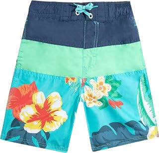 Kanu Surf Boys' Viper Quick Dry UPF 50+ Beach Swim Trunk, Koloa Aqua, 8