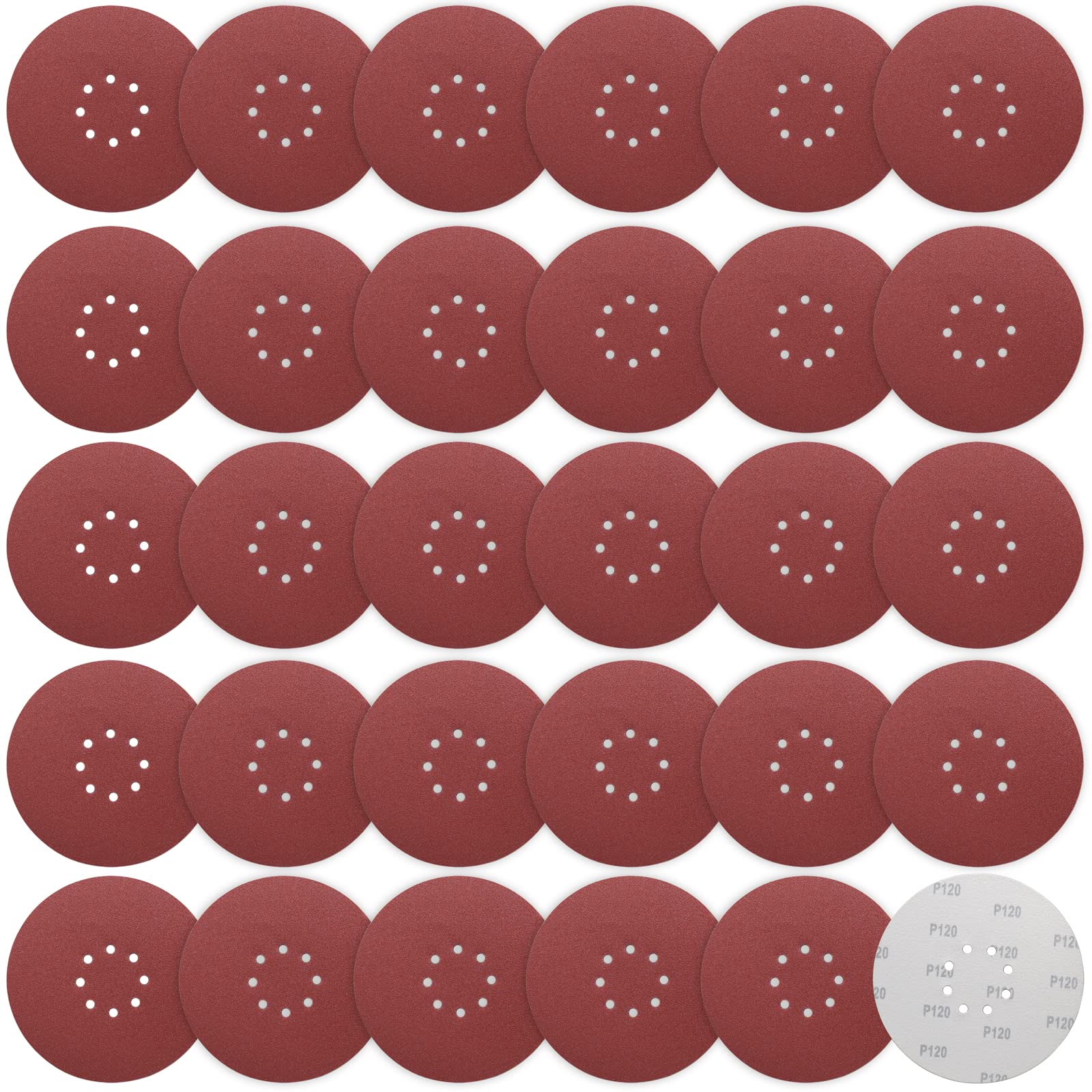 STEBRUAM 30Park 225mm Sanding Discs 120Grit,9 Inch Sandpaper Drywall Pads | 225 