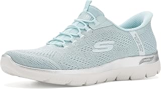 Skechers Women's Arch Fit Summits Soft Shimmer Slip-In Trainer