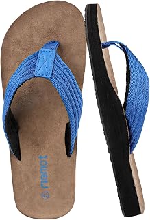 riemot Men's Flip Flops, Comfort Beach Sandals with Non-Slip Sole, Lightweight Thongs Shoes with Arch Support, Summer Casual Slippers for Pool, Shower, and Holiday Wear