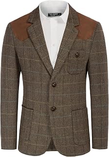 PJ PAUL JONES Mens Blazer Tweed Wool Blend Sport Coat Herringbone Jacket