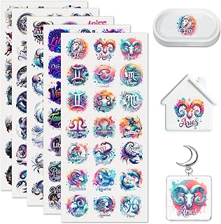 HERRYPENG 105PCS Chinese Zodiac UV DTF Stickers for Keychains | 105PCS UV DTF mini stickers for DIY Easy no-heat on keychains, Libbey glass, candles & pots Vivid & durable