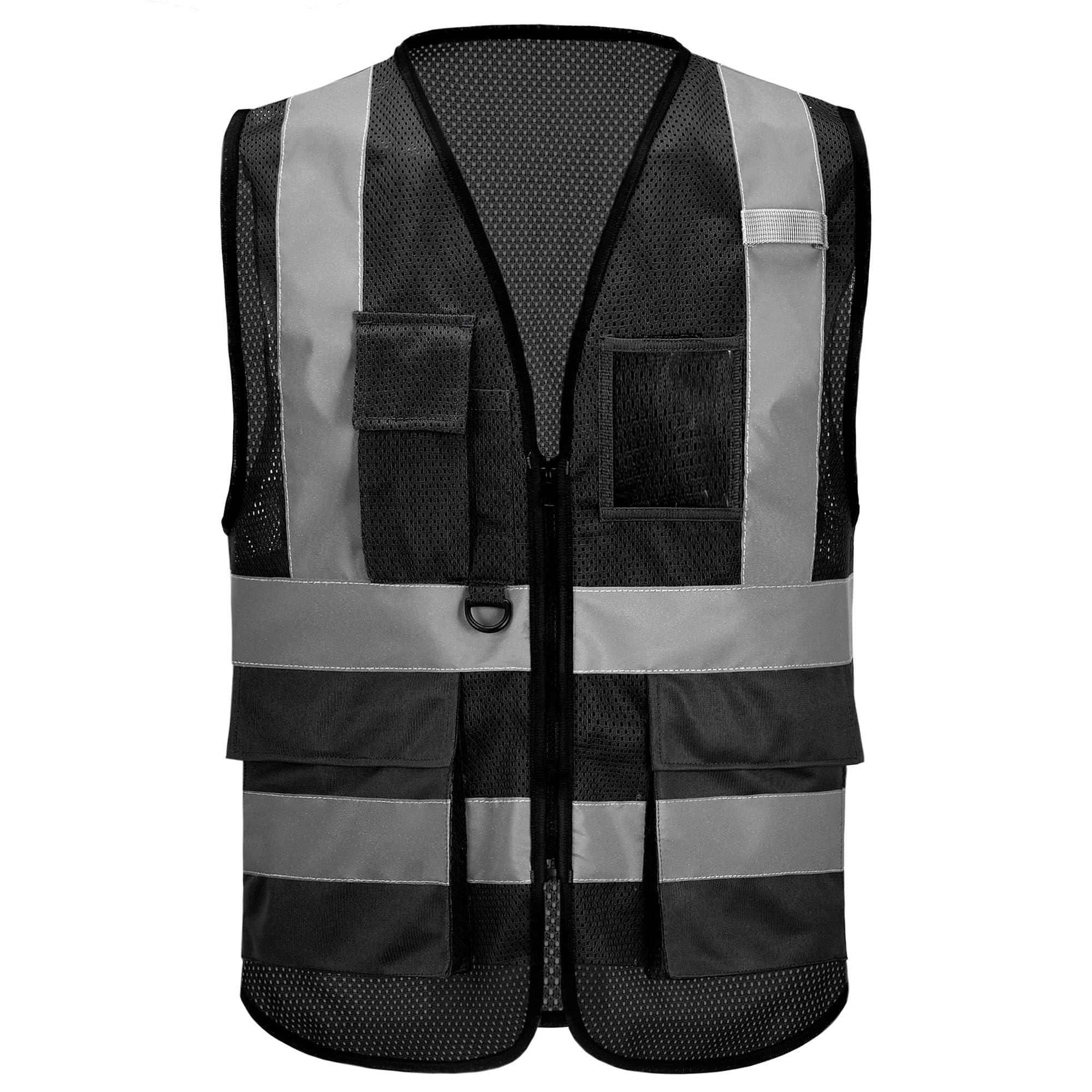 High Vis Safety Vest Reflective Strips, Multi-Pocket Design, Available in Yellow