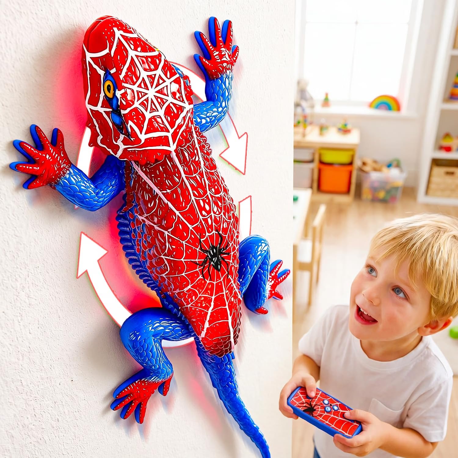 FOTSHARER Wall Climbing Gecko Spider Style, Rechargeable Robot Toy for Kids | St