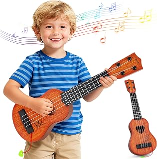 YEZI Toy Classical Ukulele Guitar Musical Instrument for Boys Girls | Mini Guitar Toy with Pick, Educational Musical Instrument for Preschool Boys Girls, Early Learning Music Toy for Ages 3+
