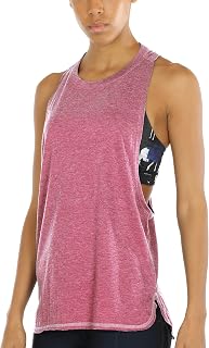 icyzone Women's Workout Tank Top Loose Fit - Muscle Tank Exercise Gym Yoga Tops Running Athletic Shirts