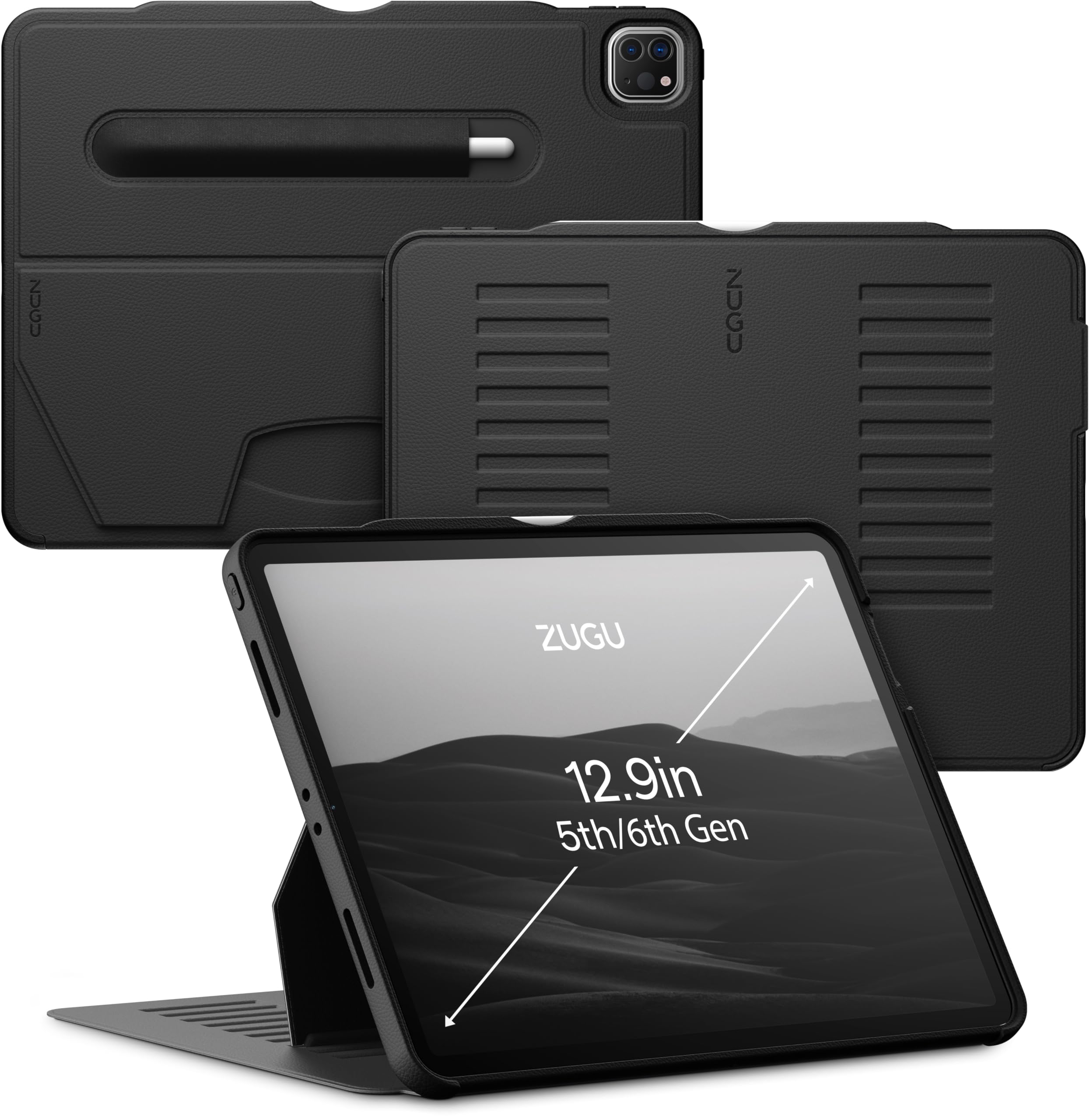 ZUGU Case for iPad Pro 12.9 inch 5th/6th Generation 2021/2022 [Black]