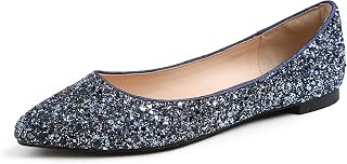 Feversole Ballerina in Paillettes Luccicanti Colorata con Cuscino in Memory Foam per amaretti da Donna