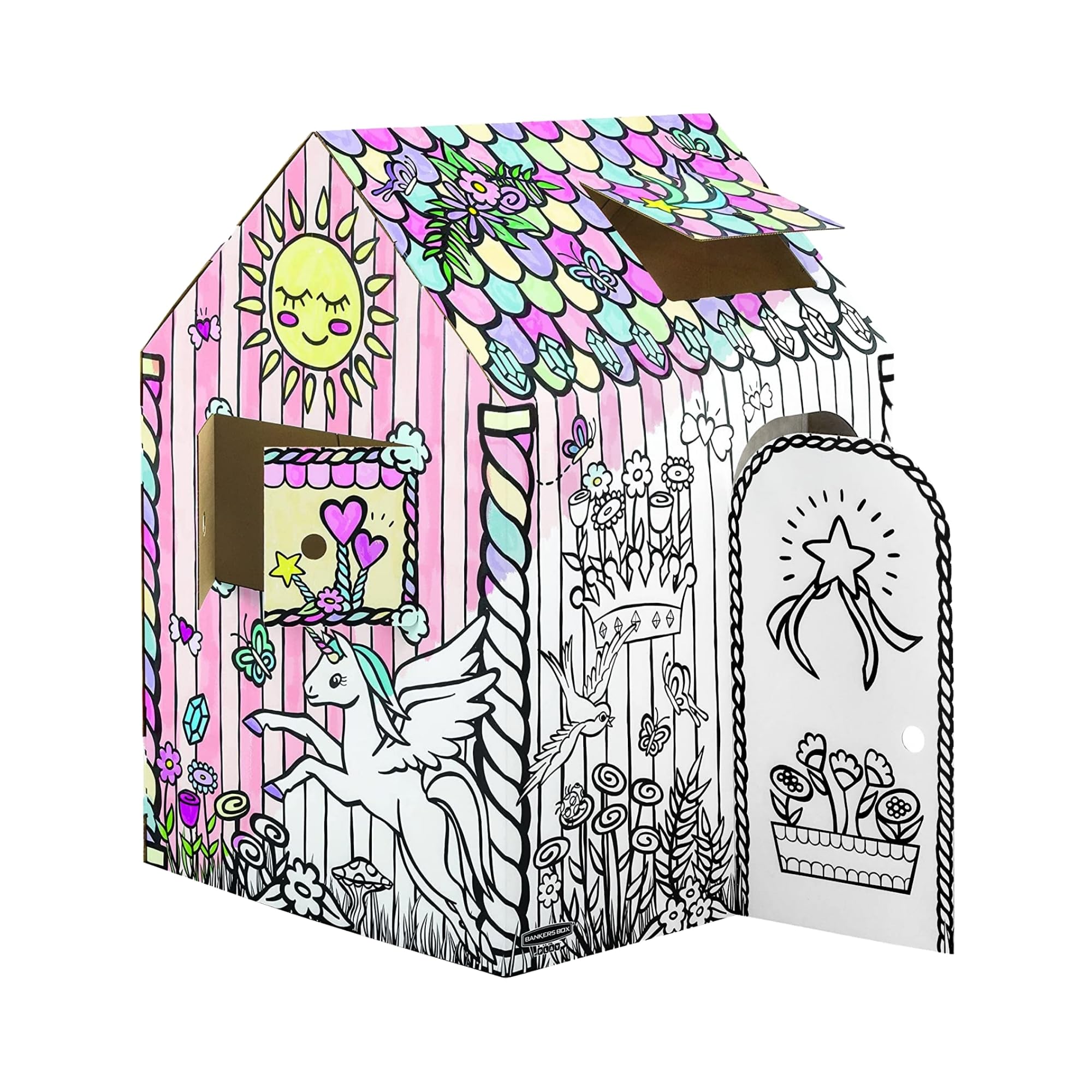 BB at Play XLarge Color in Unicorn Playhouse Craft Activity for Kids | A life-si