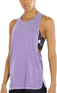 icyzone Women's Workout Tank Top Loose Fit - Muscle Tank Exercise Gym Yoga Tops Running Athletic Shirts