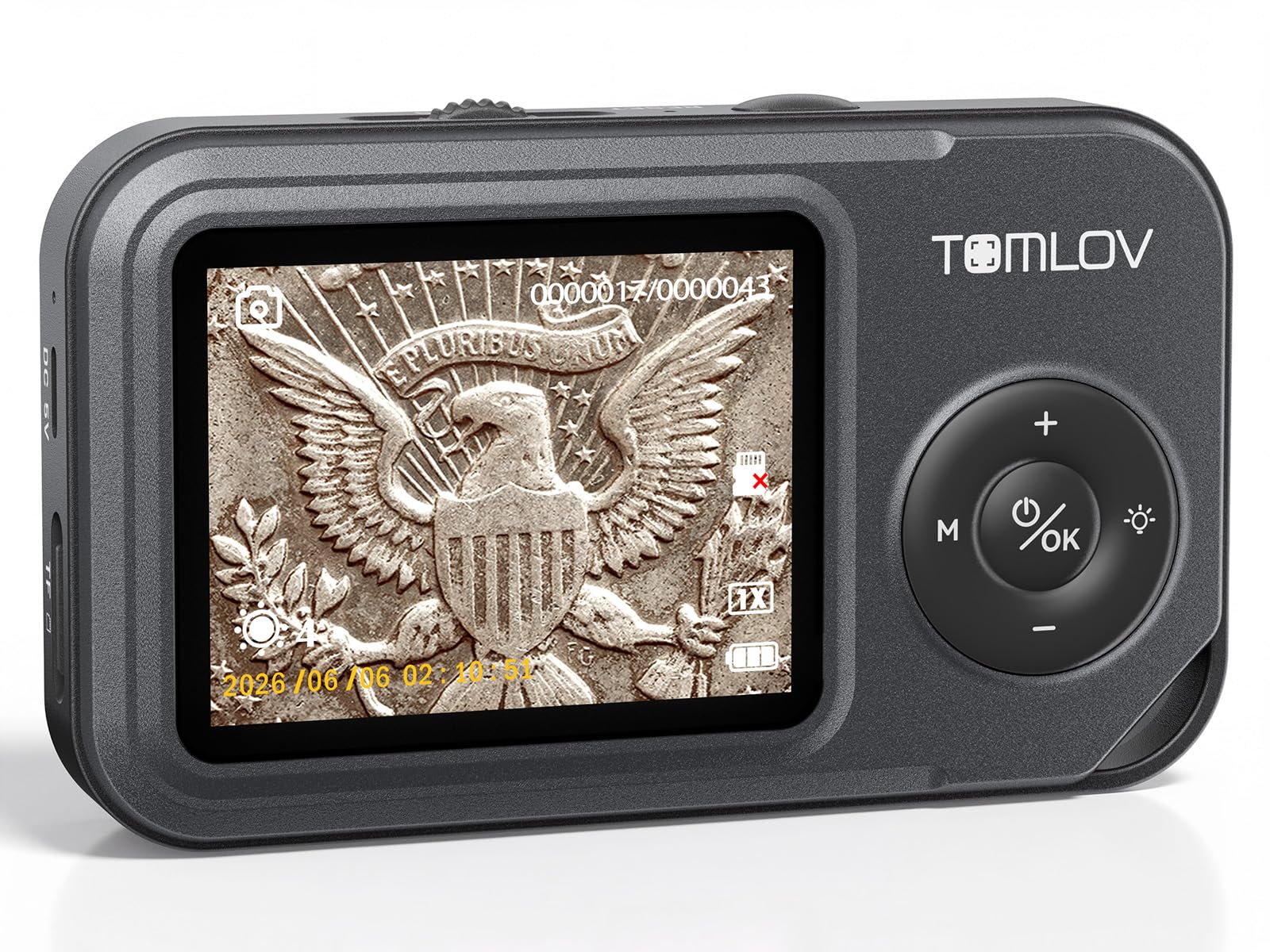 TOMLOV P50 Handheld Digital Microscope, Adjustable Focus, 2.4" IPS Screen | Adju