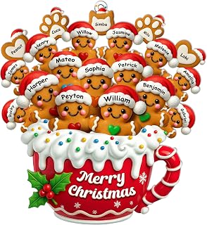 Personalized Gingerbread Family Magnet – Custom Name Christmas Fridge Magnet, Gingerbread Family Refrigerator Magnet, Personalized Christmas Magnet for Fridge, Family Xmas Decor Keepsake Gift 2026