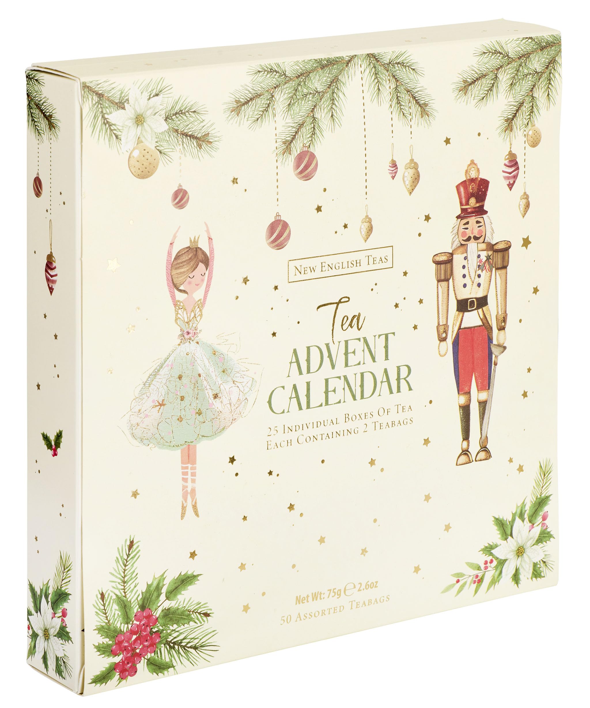 New English Teas The Nutcracker Christmas Advent Calendar, 50 Teabags