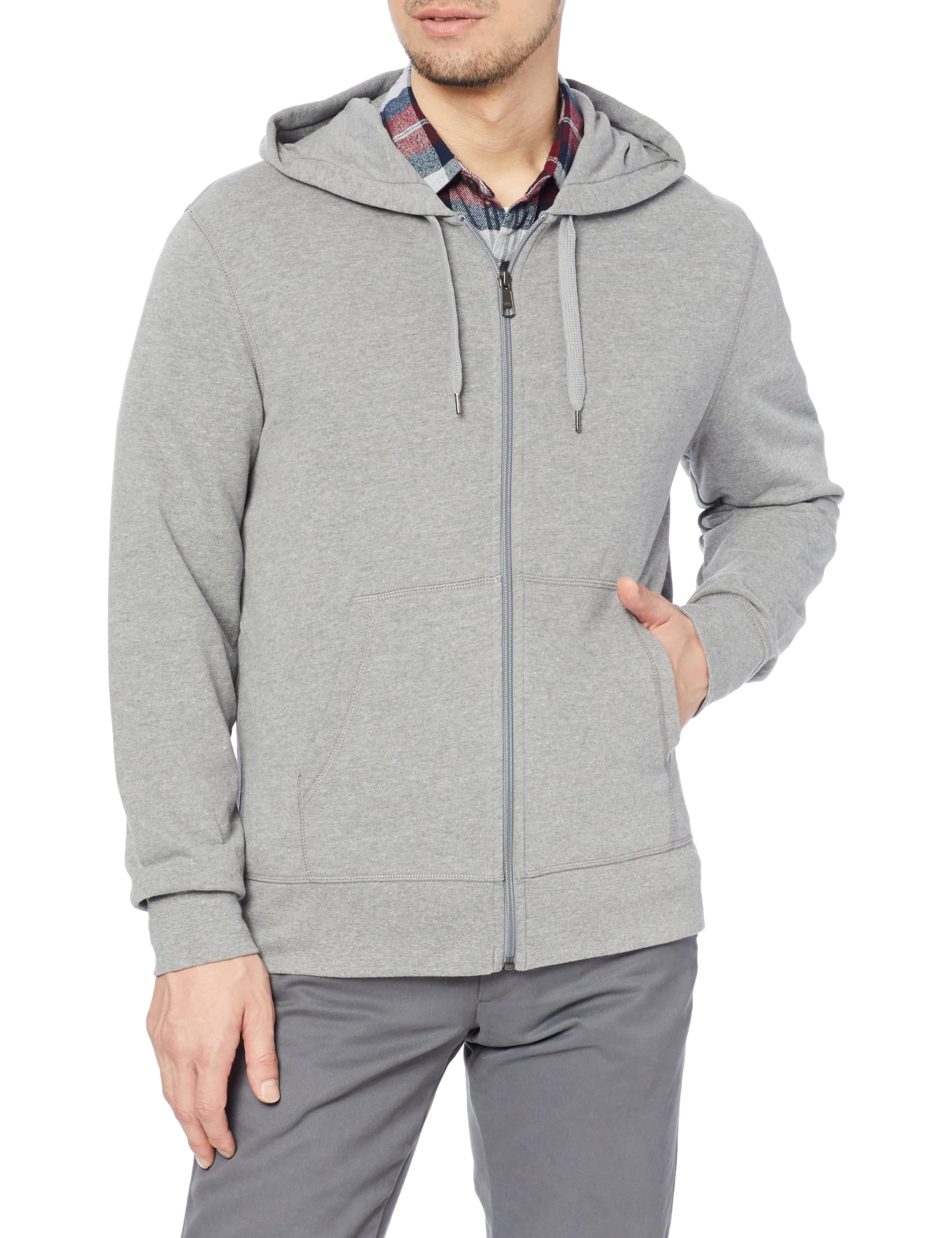 Amazon Essentials Zip-Up Hoodie, Lightweight, French Terry, Loose Fit, Men's