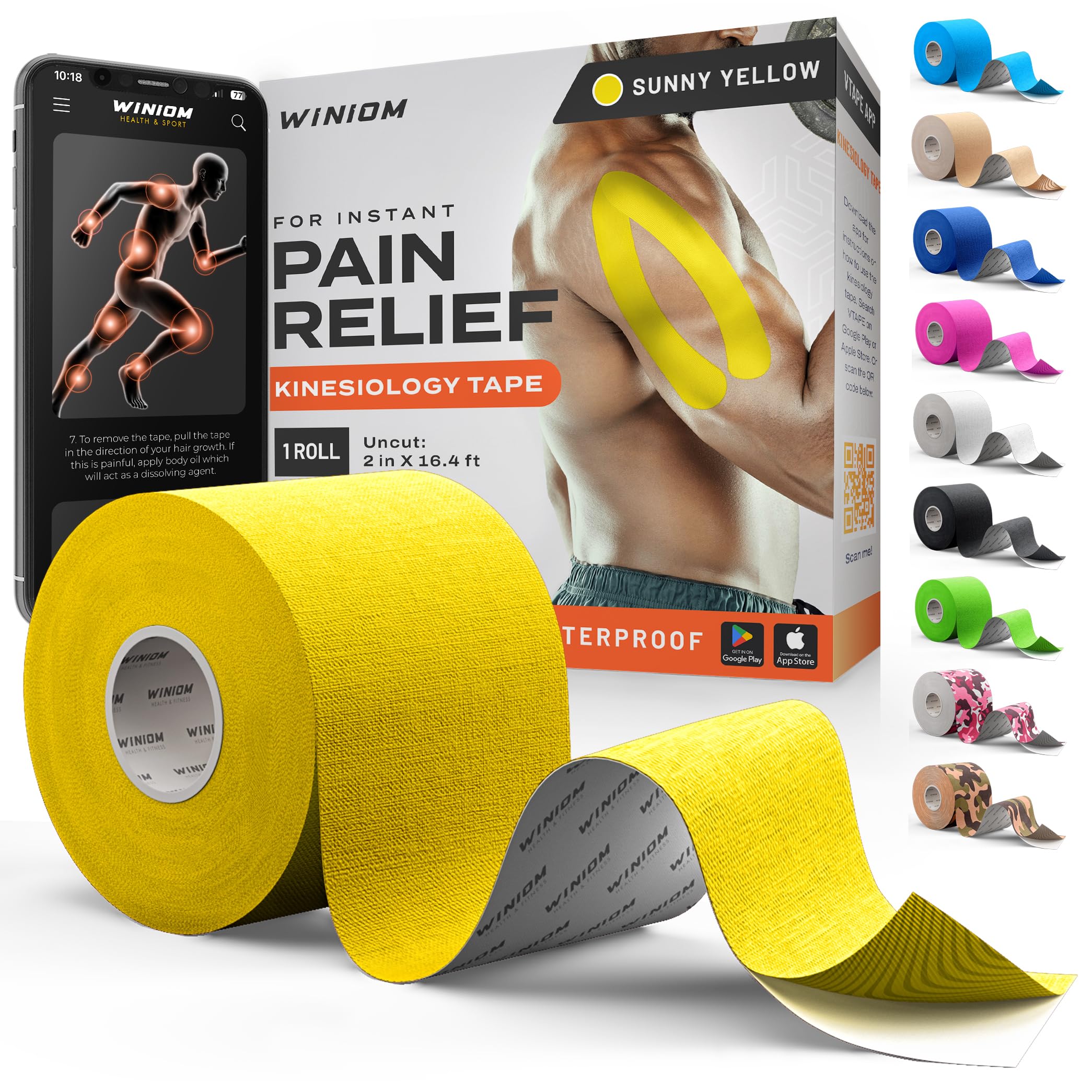 Kinesiology Tape - 2" Waterproof Athletic Tape Roll