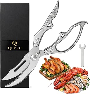 Heavy Duty Poultry Shears, Kitchen Scissors, Spring-Loaded, 10.6 Inch