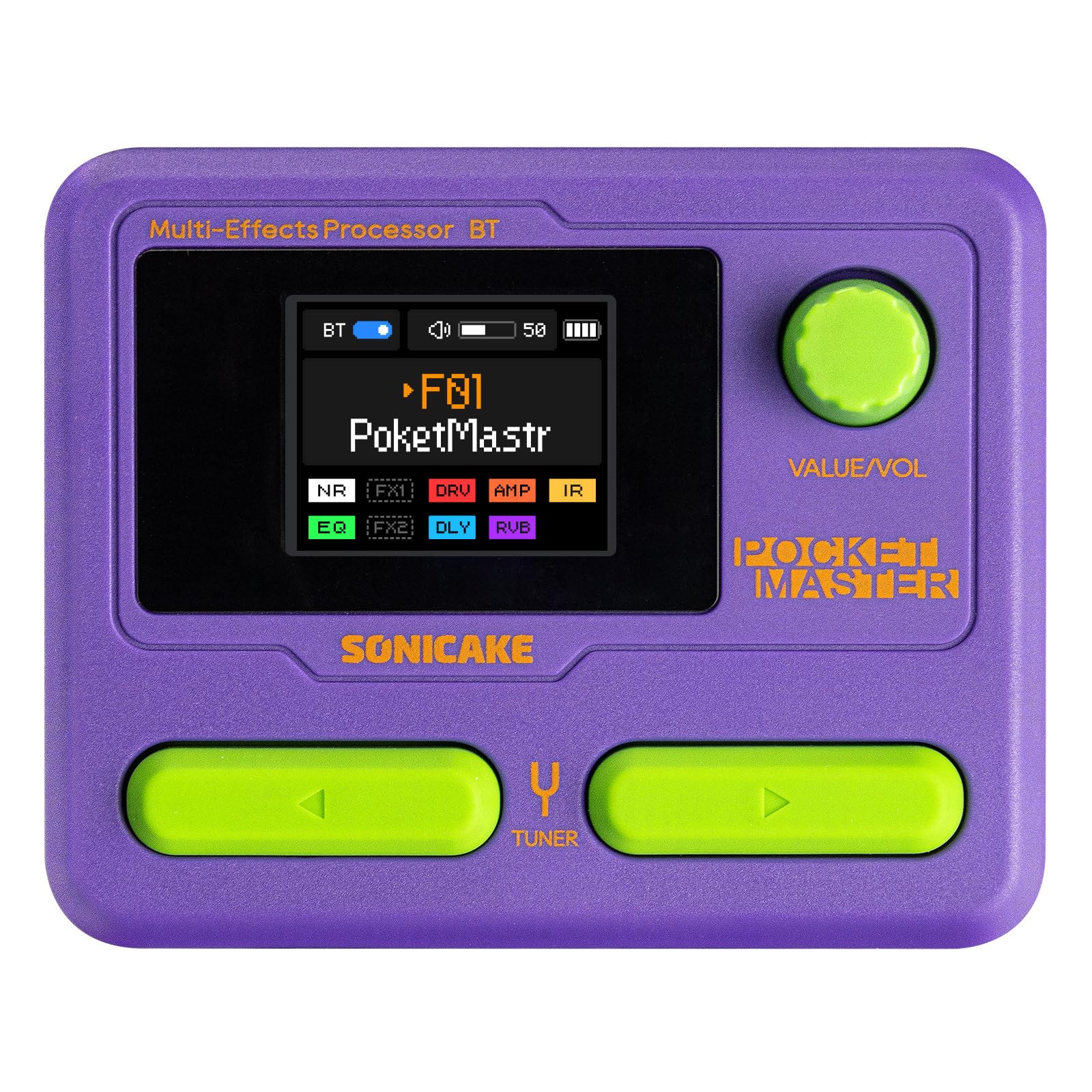 SONICAKE Pocket Master Guitar Bass Amp Modeling IR Cabinets Simulation Multi-Eff