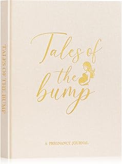 Lanpn My Pregnancy Journal Memory Book for First Time Mom, 156 Page Pregnant Announcement Must Have Planner Scrapbook, Mom to Be Keepsake Gift Pregnancy Tracking Diary for Expecting New Parent Beige