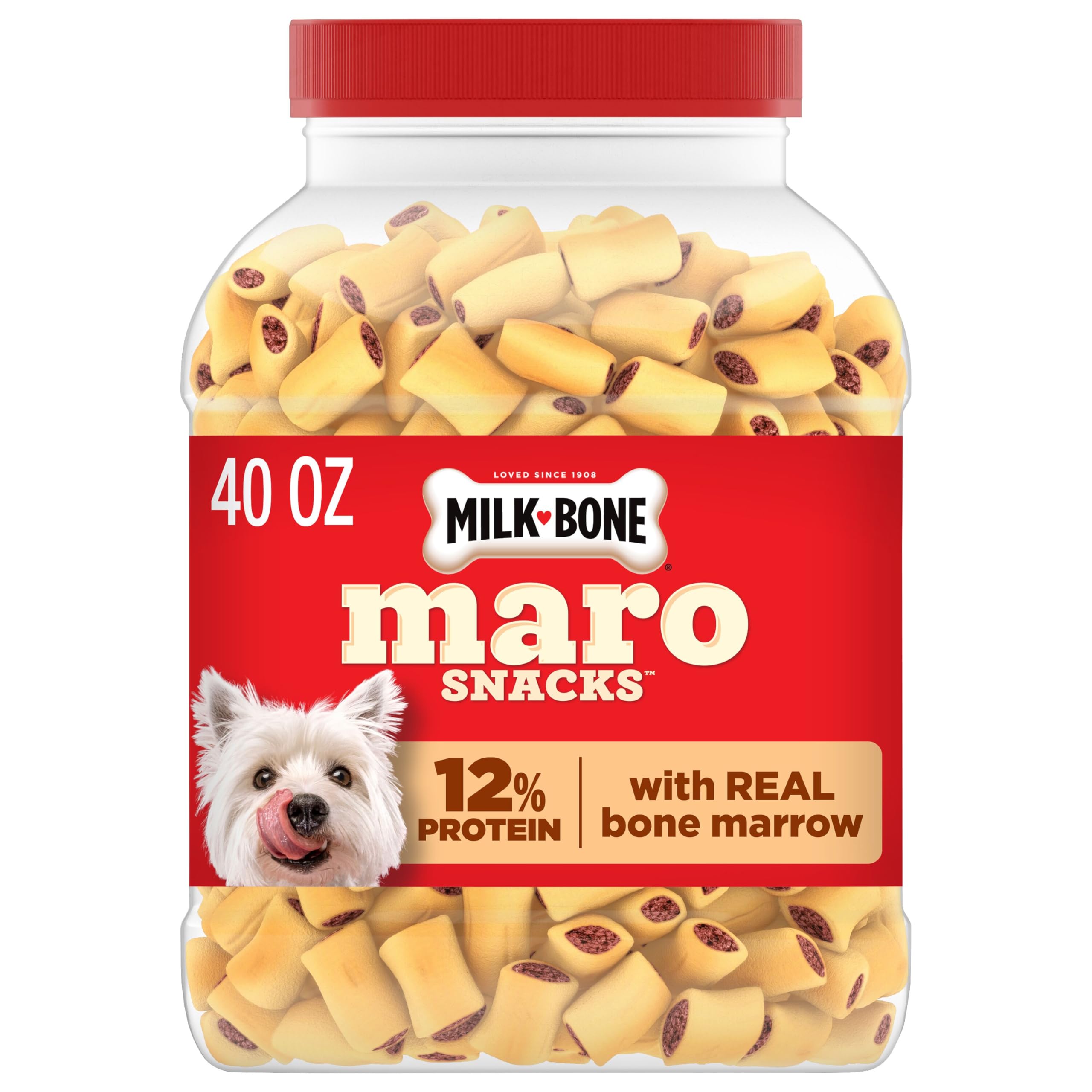 Milk-Bone MaroSnacks Small Dog Treats with Real Bone Marrow, 40 Oz. | Dog treats