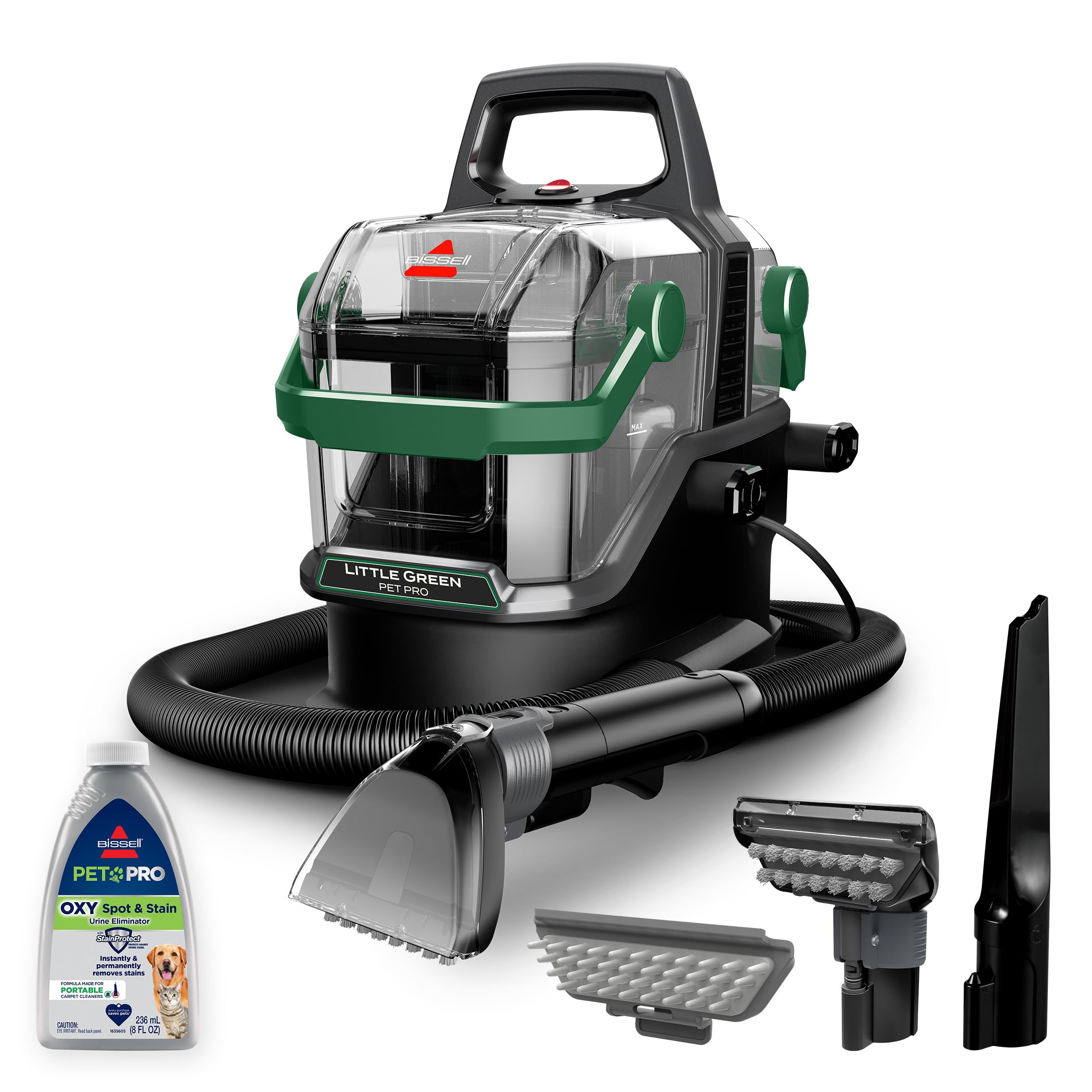 BISSELL Little Green Pet Pro Portable Carpet Cleaner, 3909 | Includes crevice to