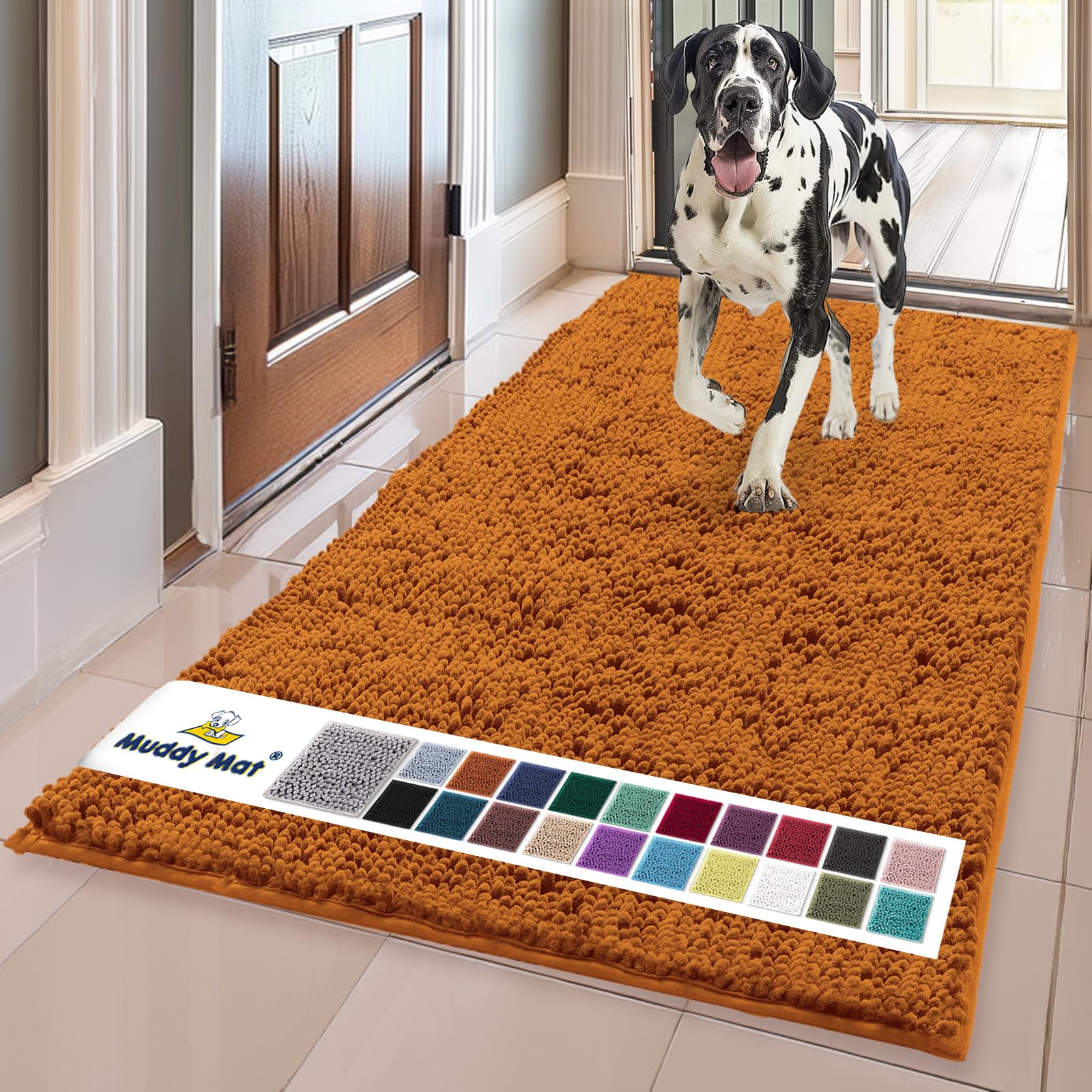 Muddy Mat® As Seen On TV - Super Absorbent Microfiber Dog Doormat for Muddy Feet