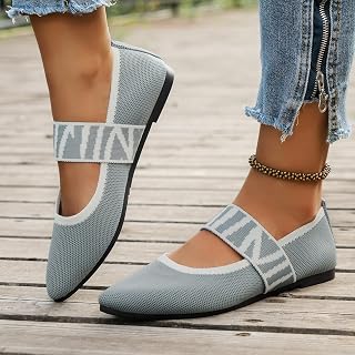 Women's Pointed Toe Casual Comfortable Elegant Mary Jane Flat Shoes for Office Work