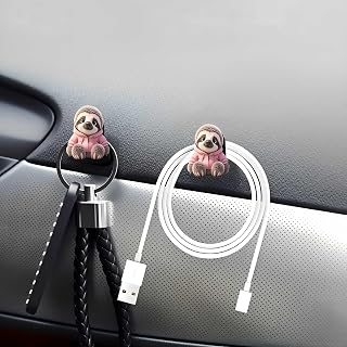 2 Pcs Multi-Function Adhesive Hooks for Hanging Keys, USB Cables and Headphones, Strong Adhesive, Ideal Gift for Dashboard and Home Use