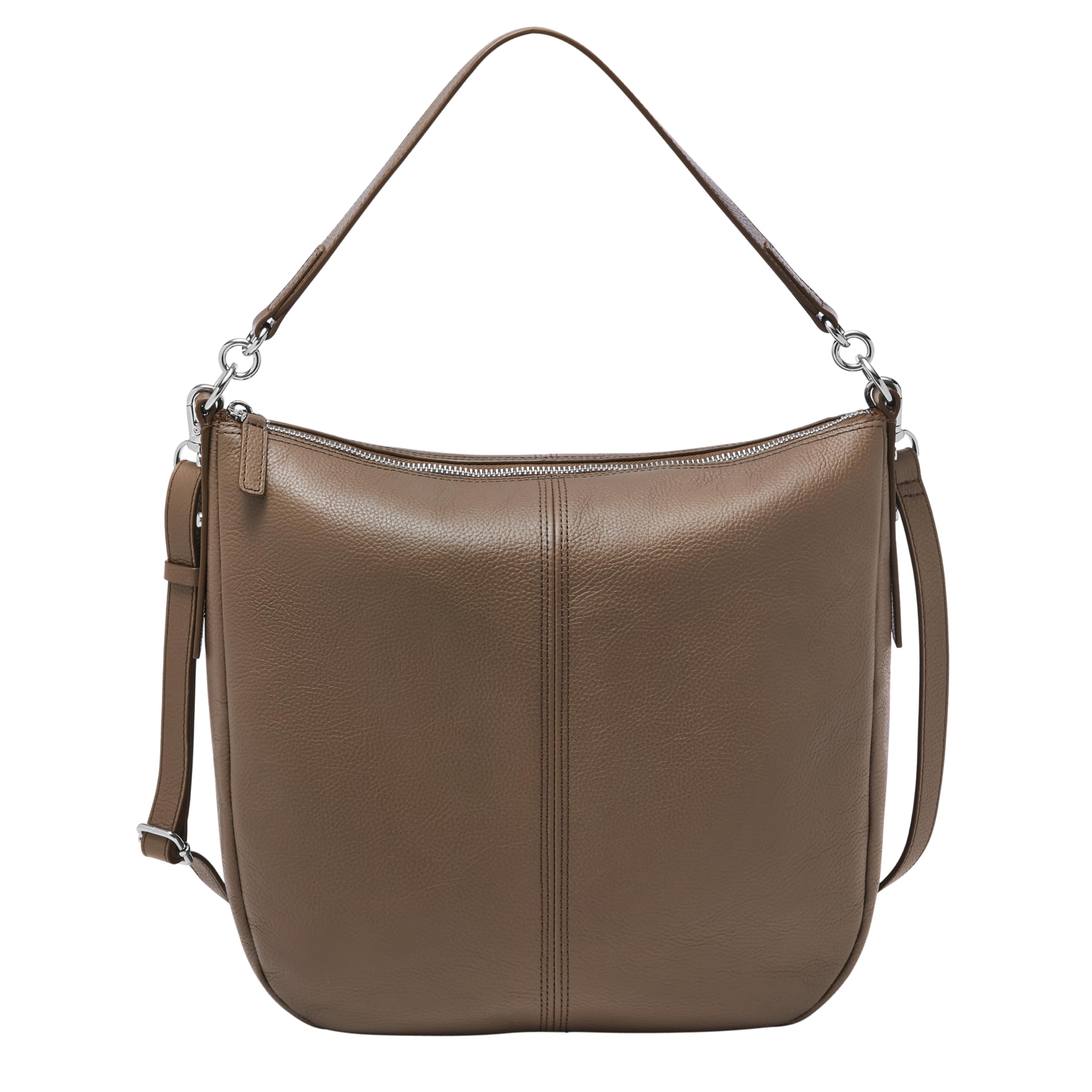 Fossil Women's Jolie Leather Hobo Bag, Neutral Woven