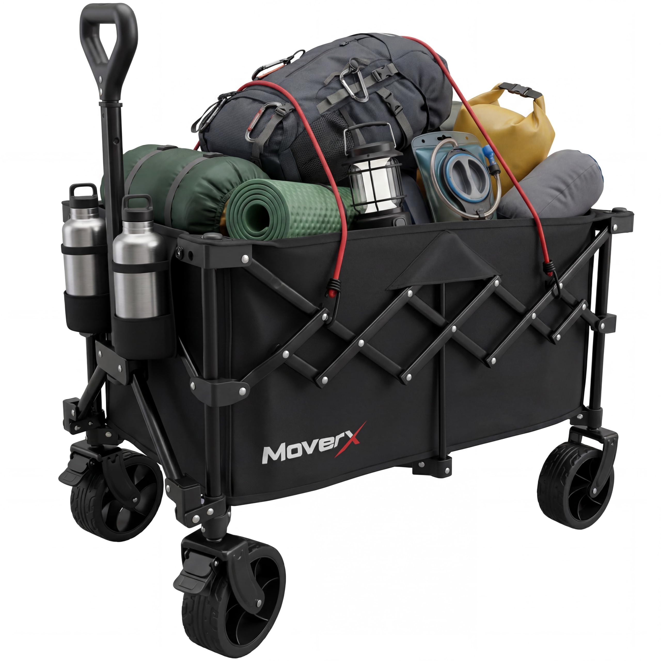 MoverX 120L Festival Cart Folding Camping Beach Outdoor Garden Picnic Shopping F