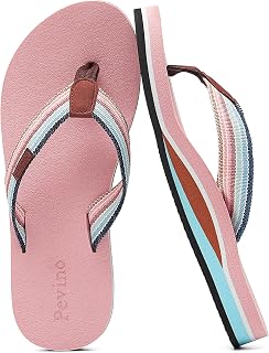 Pevino Women's Orthotic Flip Flops,Casual Comfortable Yoga Mat Thong Sandal with Arch Support