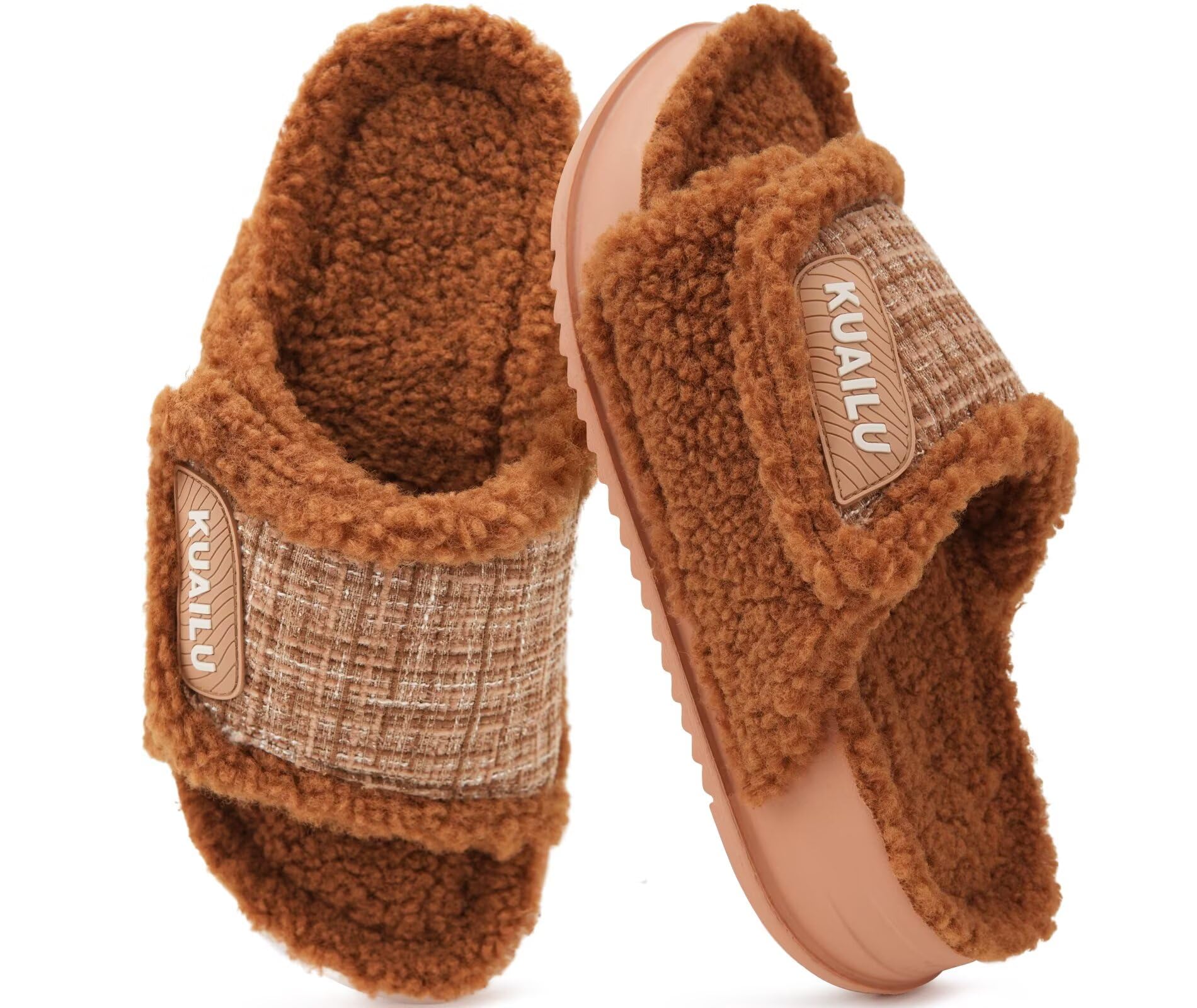 KuaiLu Cushion Slippers for Women with Orthotic Arch Support