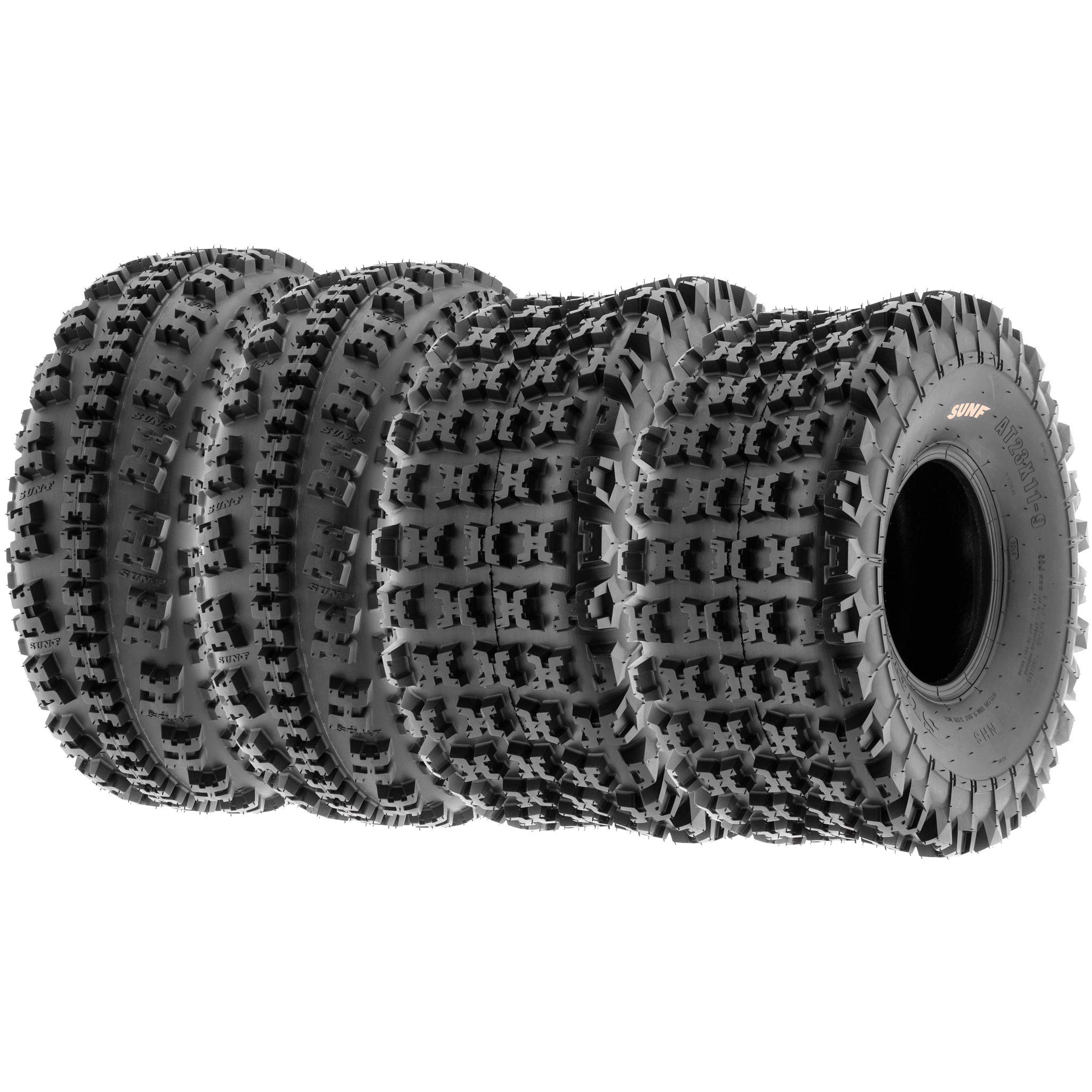 SunF 22x7-10 Front & 20x10-9 Rear ATV UTV Knobby Sport Tires,6 PR Tubeless A027,