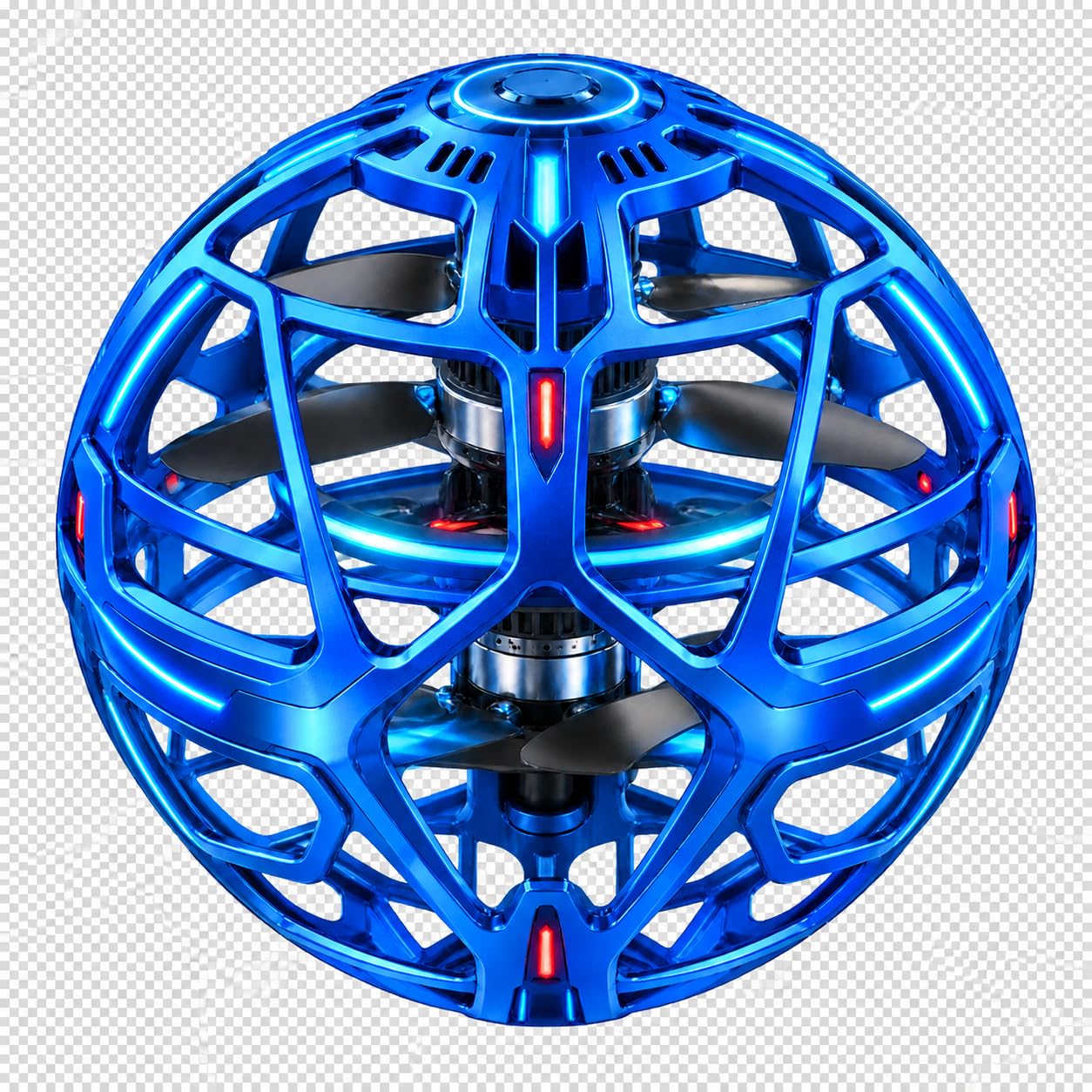 Bridge Cutters Blue Pro Flying Orb Returning Hover Ball with LED Lights, 7 Minut