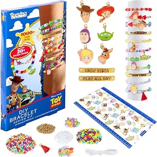 Fashion Angels Disney Pixar Toy Story DIY Bracelet Making Kit | Includes 1,000+ Beads, 6 Charms, Design Board &amp; More, Make 20+ Bracelets, Fun Craft for Kids
