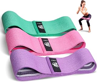 CFX Resistance Bands 3 Sets, Premium Exercise Loops with Non-Slip Design for Hips & Glutes, 3 Resistance Level Workout Booty Bands for Women and Men