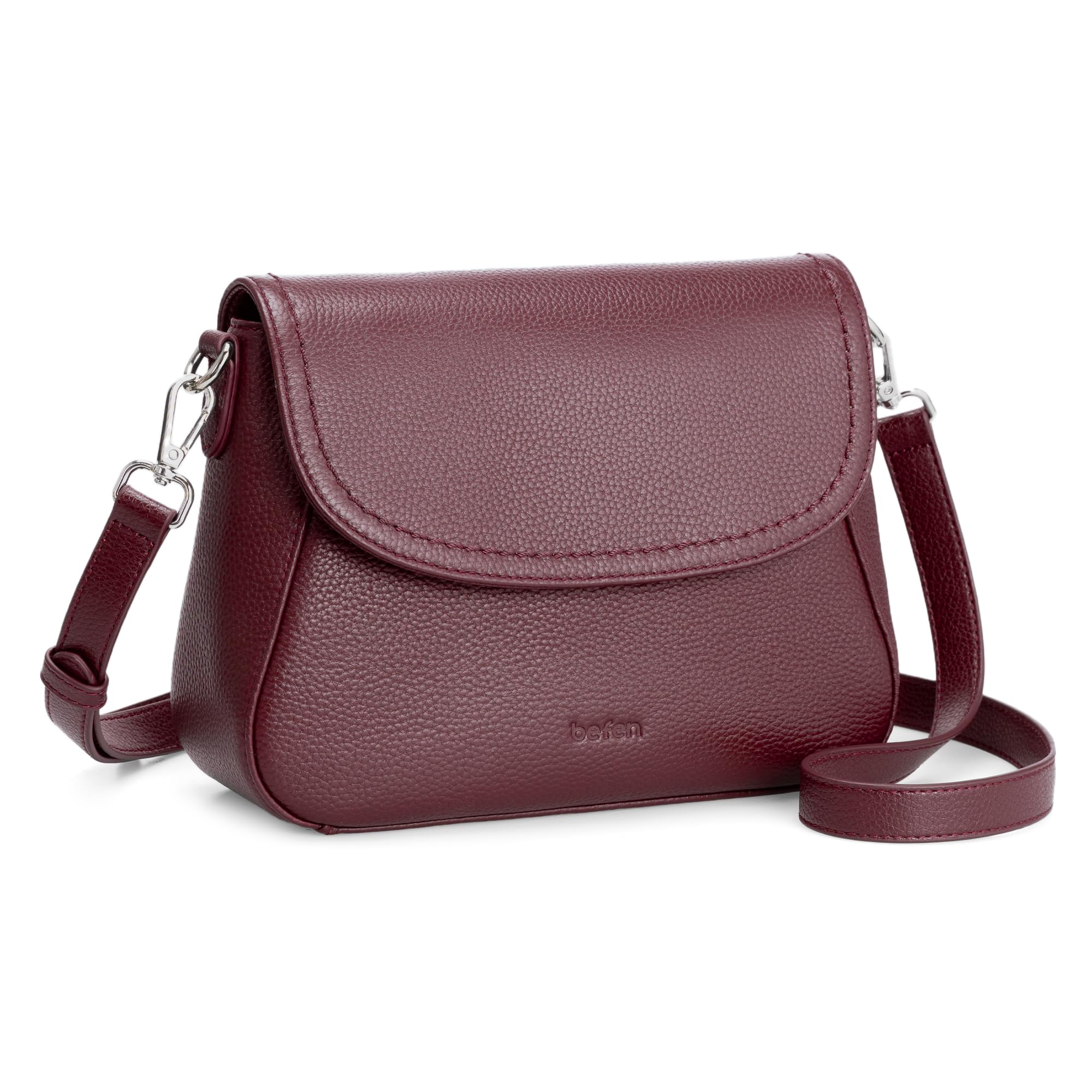 befen BorMedia Women's Genuine Leather Crossbody Bags with RFID Credit Card Comp