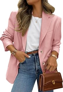 PRETTYGARDEN Blazer 2025 Women Business Casual Long Sleeve Lapel Open Front Work Jacket Blazer with Pockets