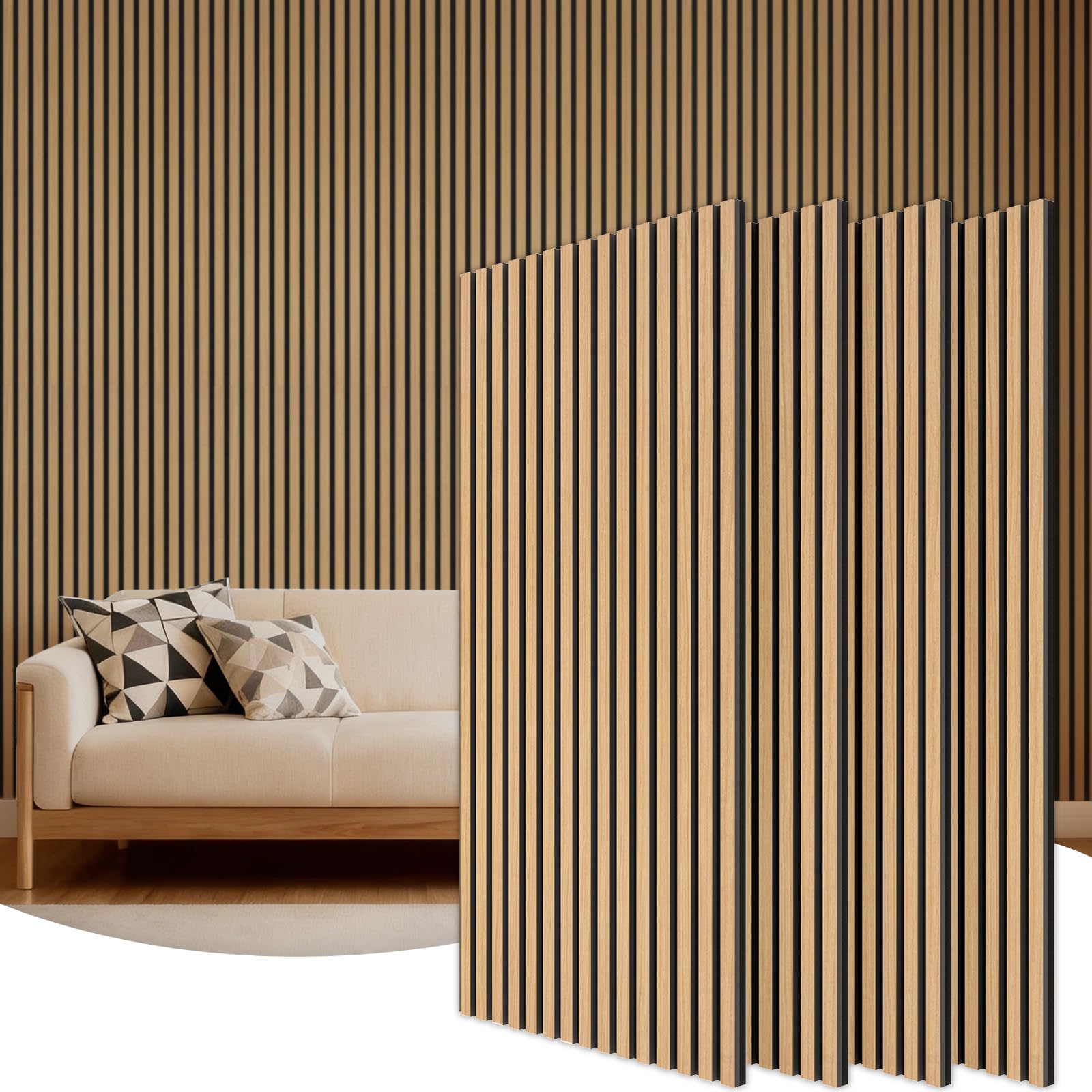 TONOR Wood Wall Panels for Interior Wall Decor-4 Pack 120 x 60 cm | Wood Panels-