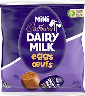 Cabury, Dairy Milk, Mini Solid Easter Chocolate Eggs, 362 g | Individually Wrapped