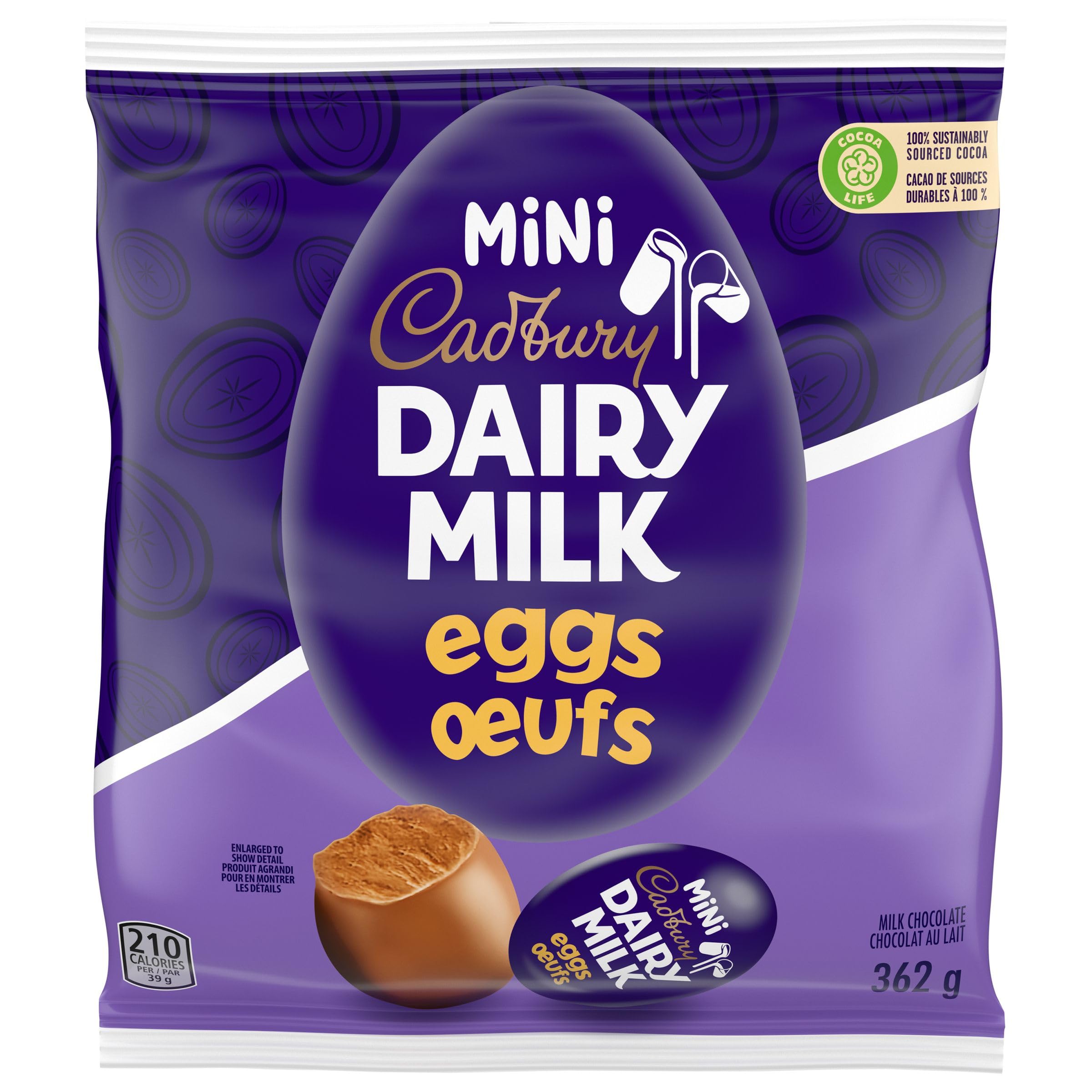 Cabury, Dairy Milk, Mini Solid Easter Chocolate Eggs, 362 g | Individually Wrapp
