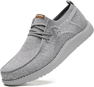 Men Extra Wide Shoes - 4E to 5E Wide Toe Box Shoes for Men XX Wide Width Swollen Feet - Men's Loafers & Slip-ons with Arch Support Insole for Plantar Fasciitis